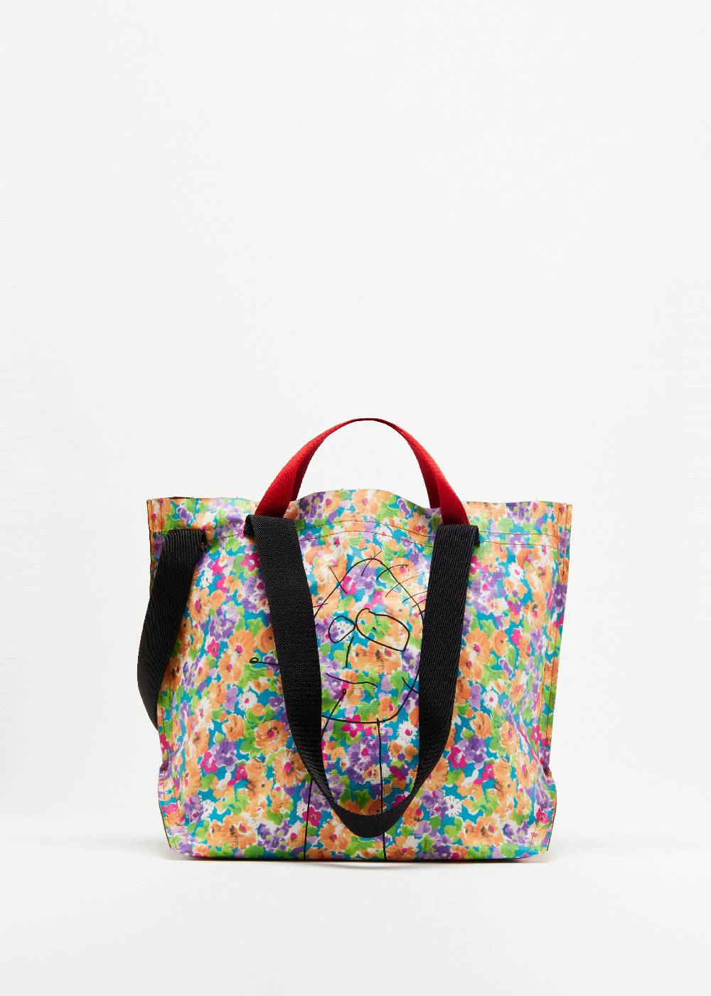 Plan C SHOPPER CON STAMPA FLOREALE "PILI AND BIANCA" MEDIA