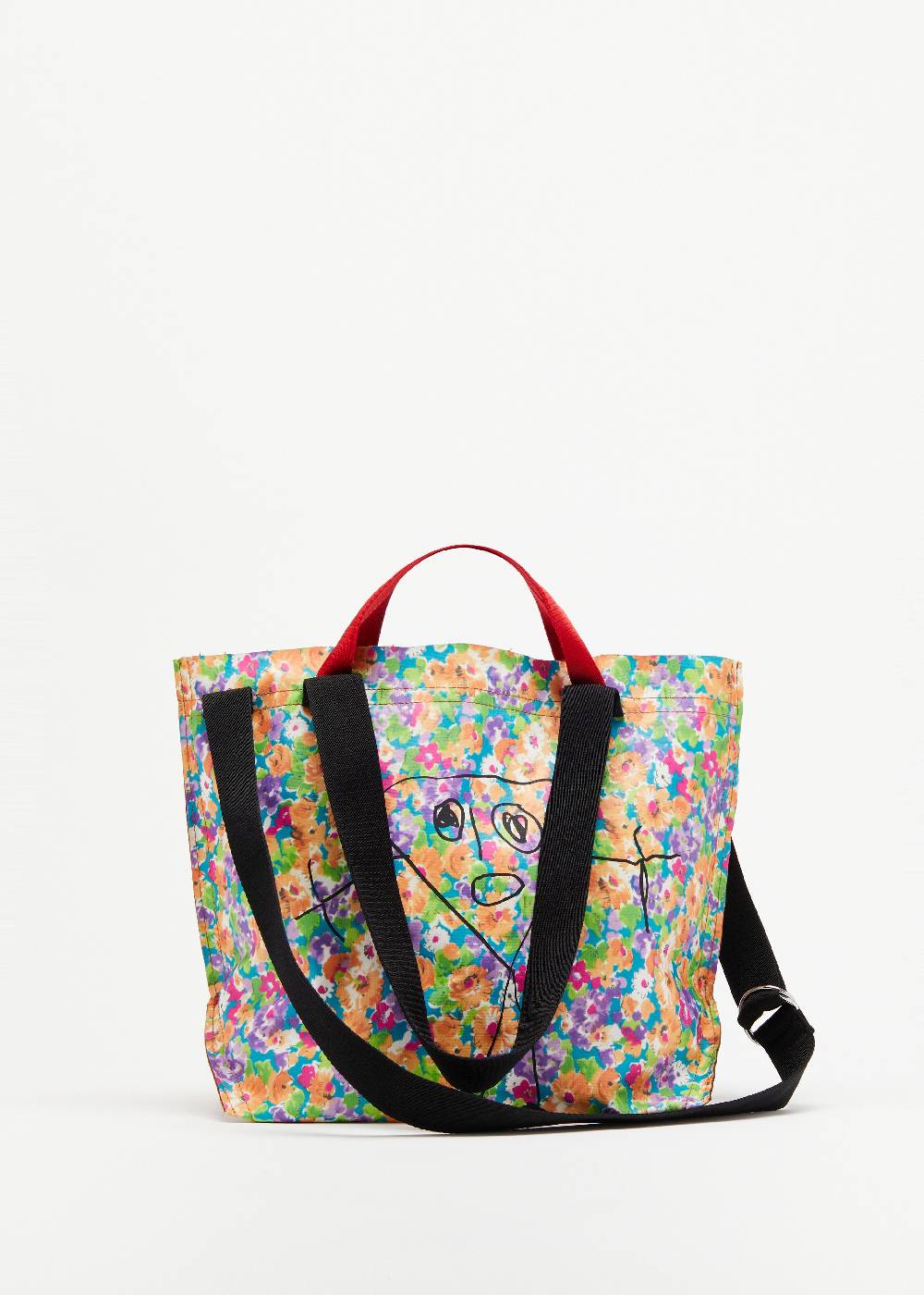 Plan C SHOPPER CON STAMPA FLOREALE "PILI AND BIANCA" MEDIA