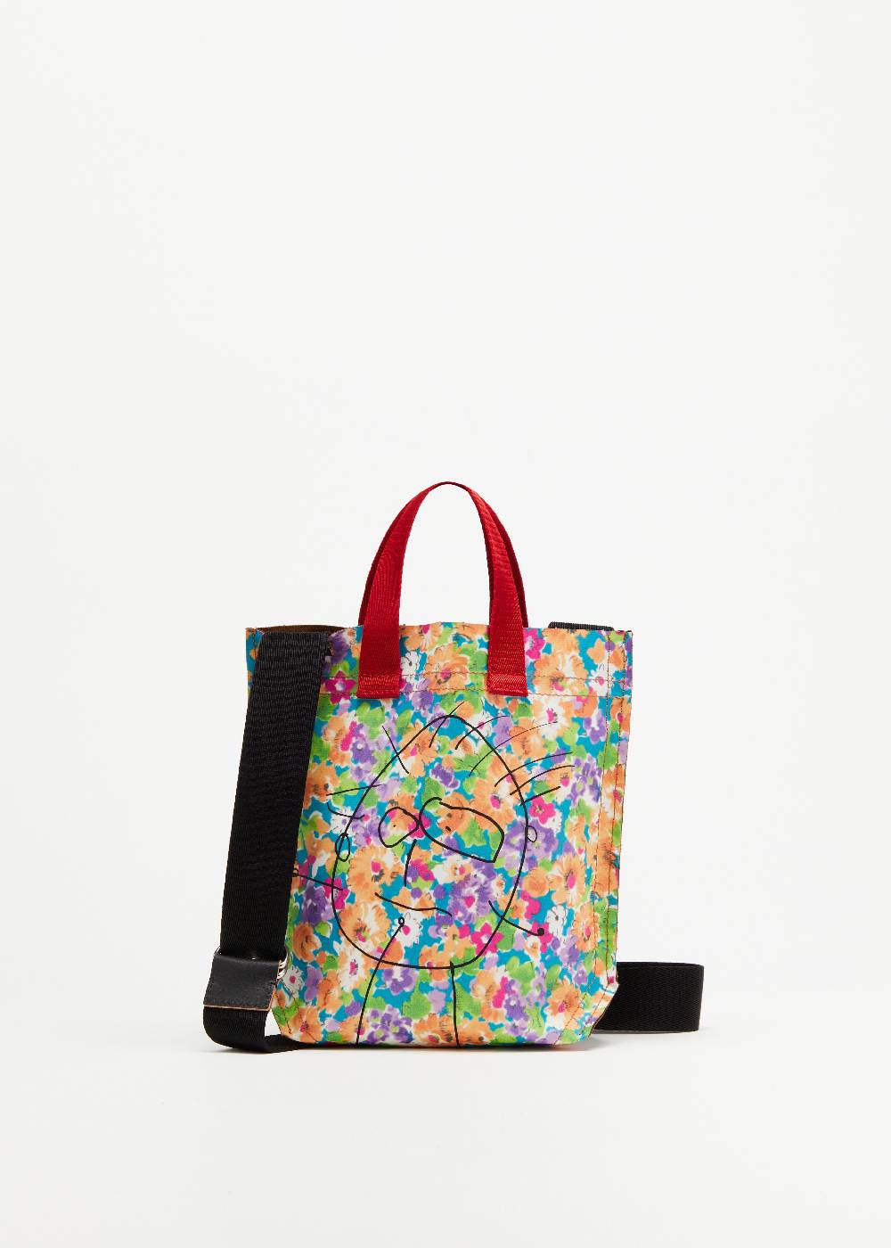 Plan C SHOPPER CON STAMPA FLOREALE "PILI E BIANCA" MINI