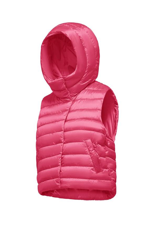 Please Jeans BOMBOOGIE SLEEVELESS DOWN JACKET - RASPBERRY MOON