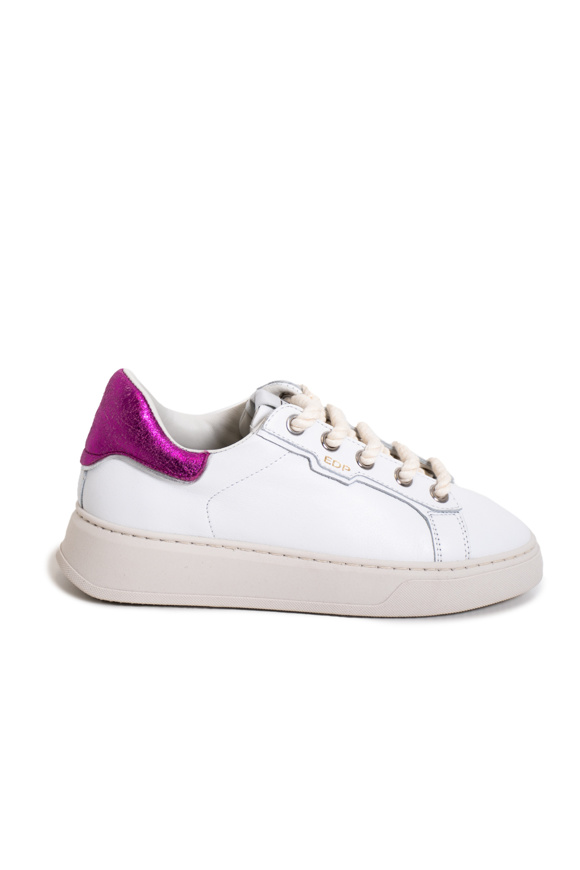 Please Jeans ED PARISH ERIKA SNEAKER - BIANCO/FUXIA/SILVER