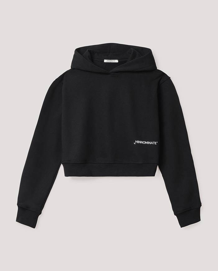 Please Jeans HINNOMINATE FELPA CROPPED - HMA 119 - NERO