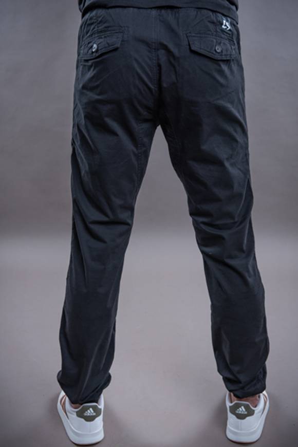 Please Jeans DUNKELSCHWARZ PANTALONI POP ZIP - BLACK