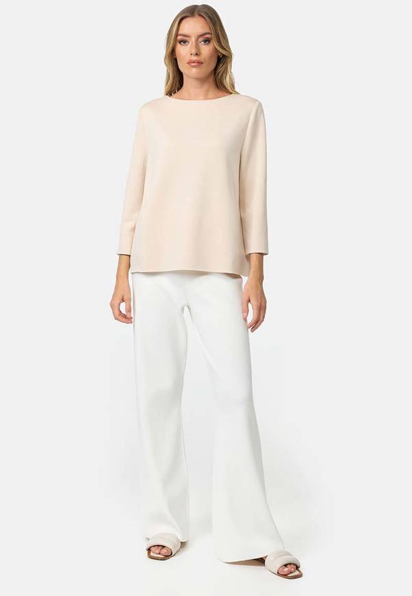 Please Jeans FELPA CATNOIR DI SCUBA - CREMA