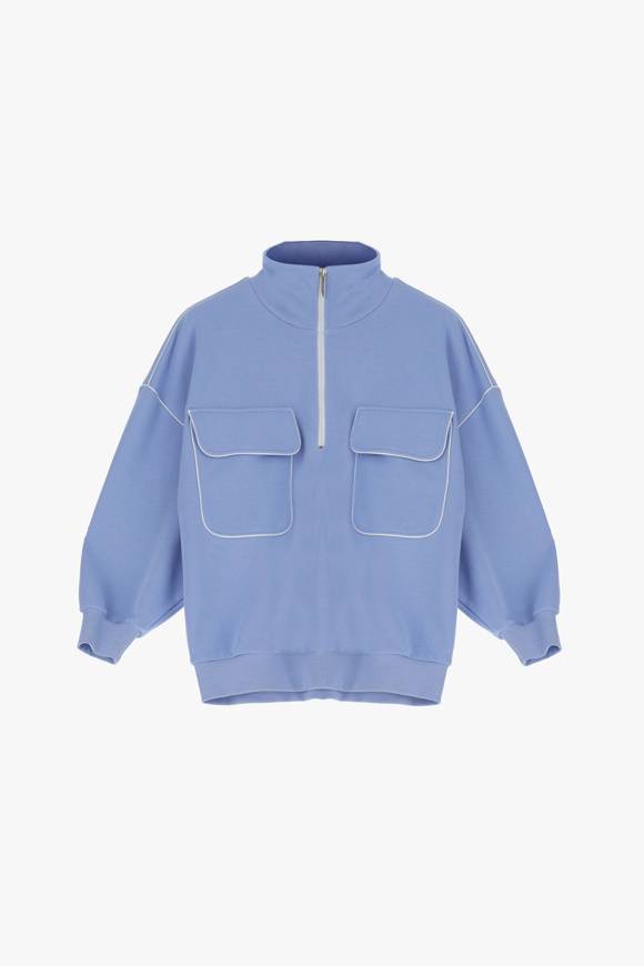 Please Jeans IMPERIAL SWEATER - FG4 HGS - CELESTE