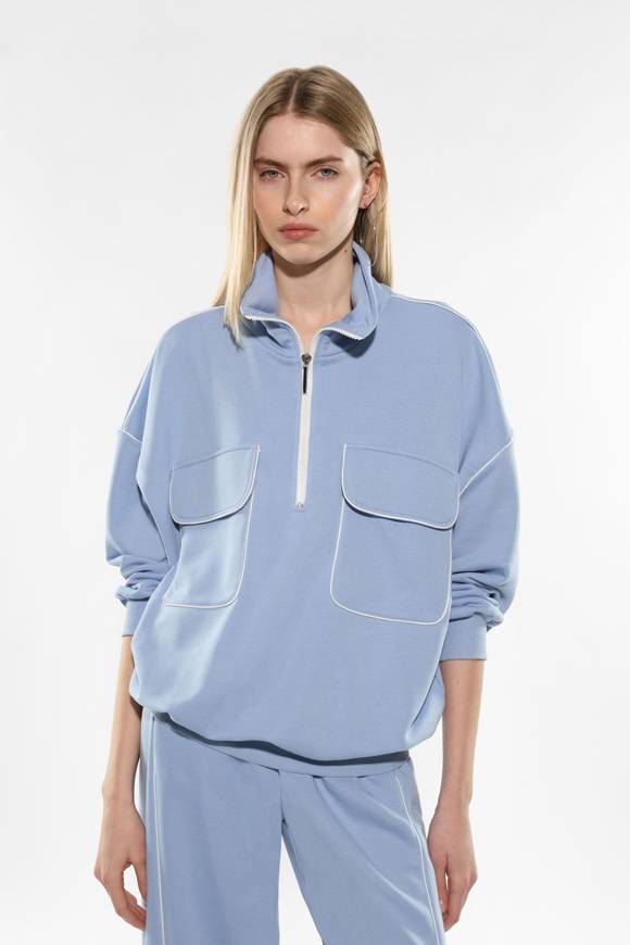 Please Jeans IMPERIAL SWEATER - FG4 HGS - CELESTE