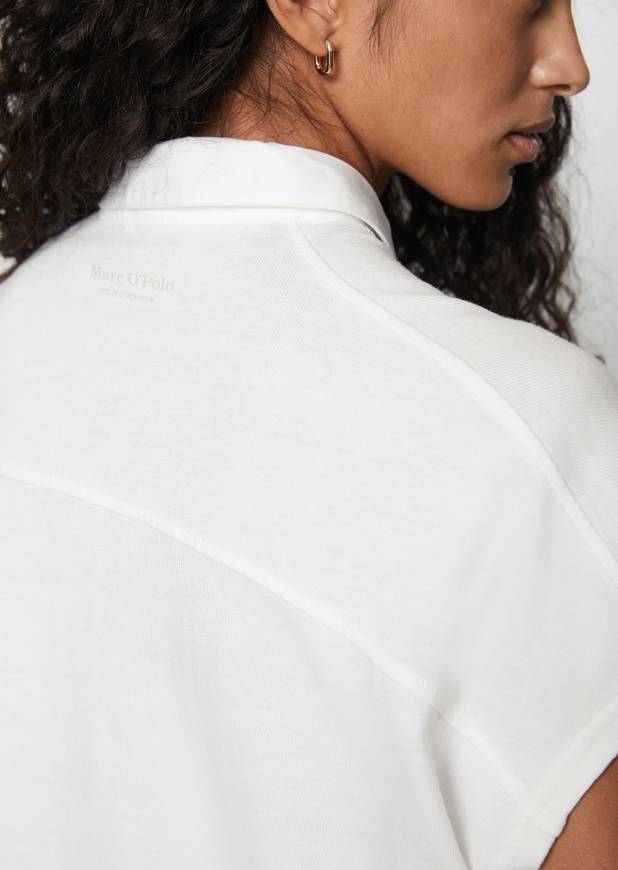 Please Jeans MARCO POLO OVERSIZE POLO - WHITE