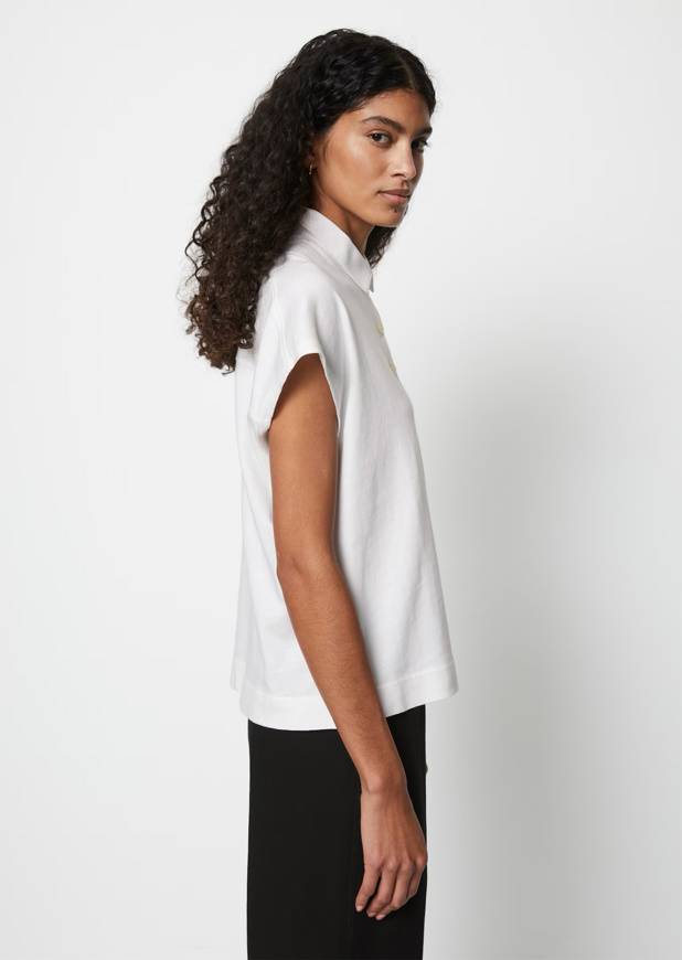 Please Jeans MARCO POLO OVERSIZE POLO - WHITE