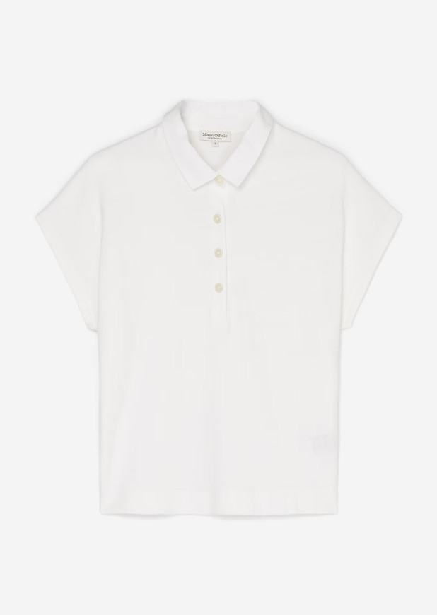 Please Jeans MARCO POLO OVERSIZE POLO - WHITE
