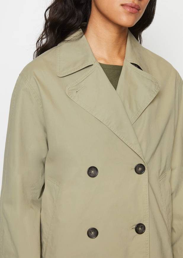 Please Jeans MARCO POLO SHORT TRENCH - STEAMED SAGE