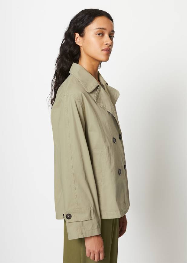 Please Jeans MARCO POLO SHORT TRENCH - STEAMED SAGE