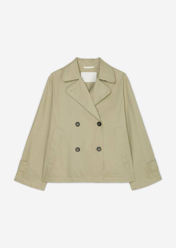 Please Jeans MARCO POLO SHORT TRENCH - STEAMED SAGE