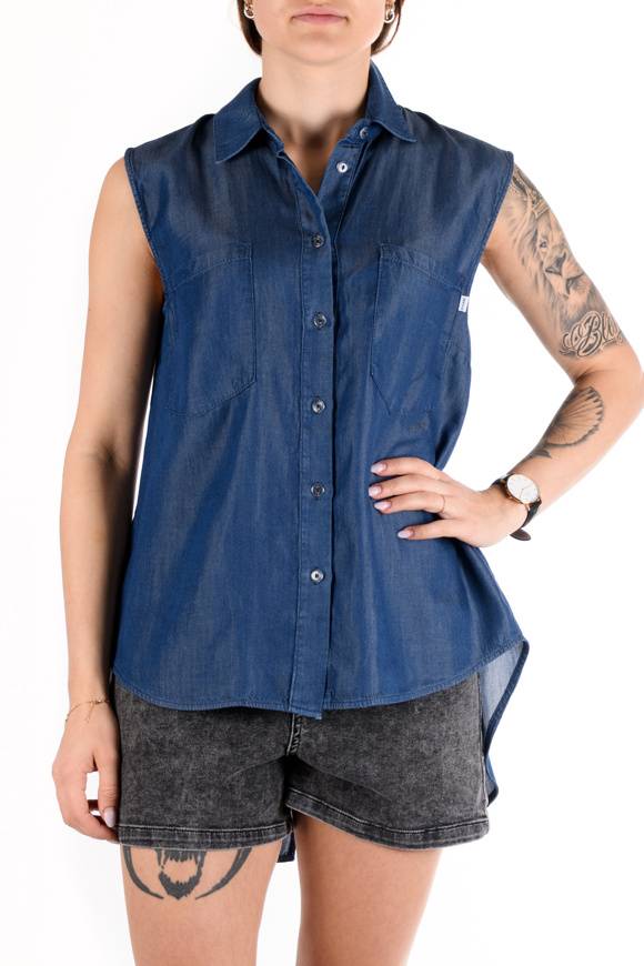 Please Jeans Please - Camicia C02 C20 - Blu Denim