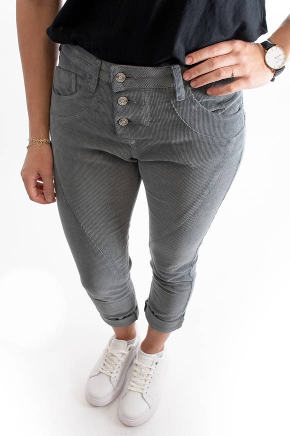 Please Jeans PLEASE CORD PANTALONI P78 - GARGOYLE