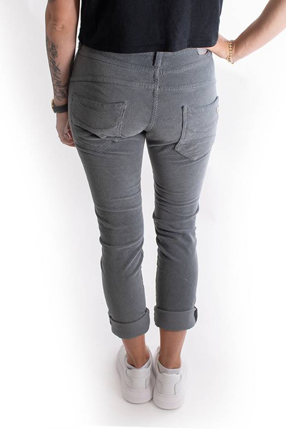 Please Jeans PLEASE CORD PANTALONI P78 - GARGOYLE