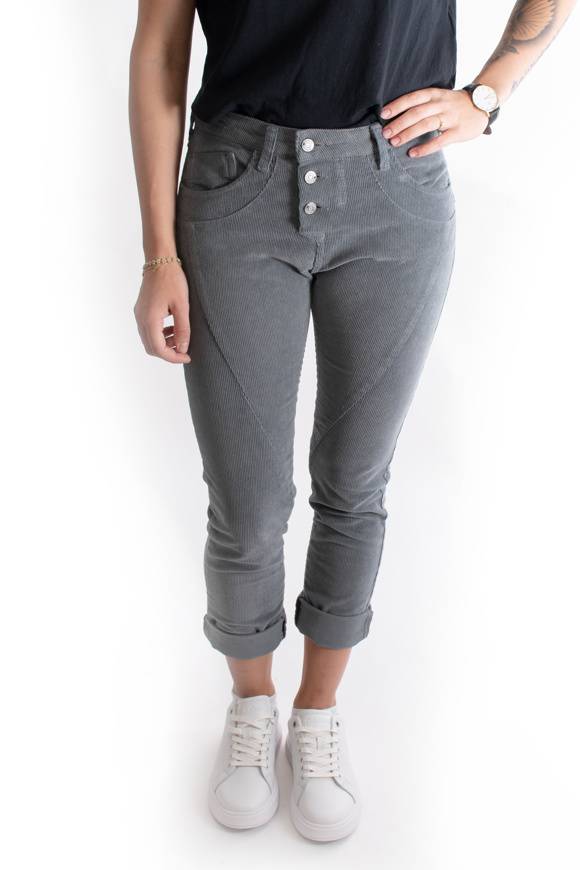 Please Jeans PLEASE CORD PANTALONI P78 - GARGOYLE