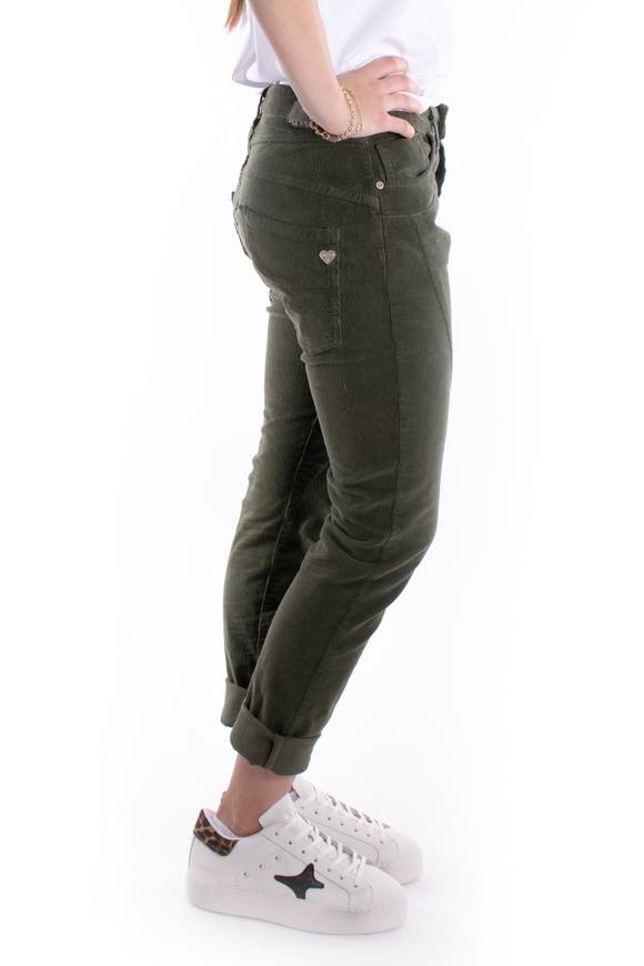 Please Jeans PLEASE CORD PANTALONI P78 - MURKY GREEN