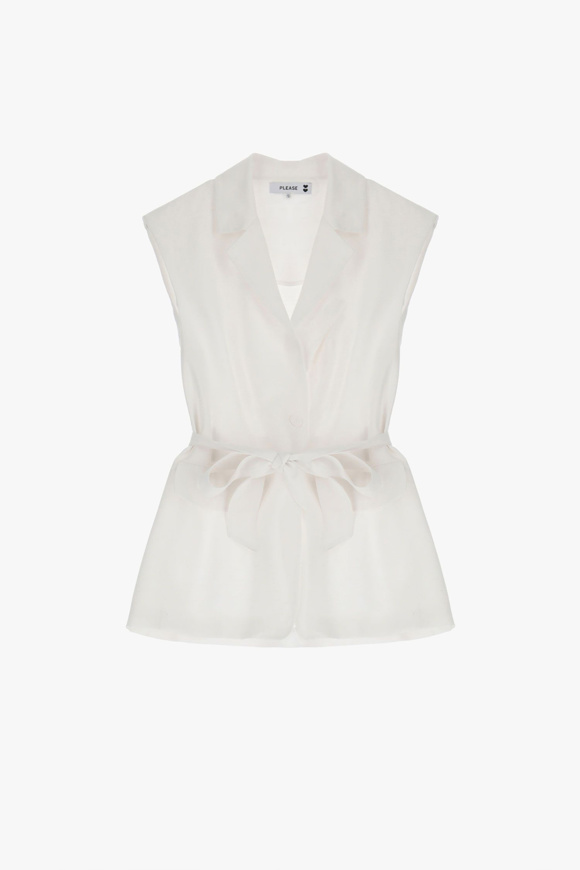 Please Jeans PLEASE GILET - L0D 000 - WHITE
