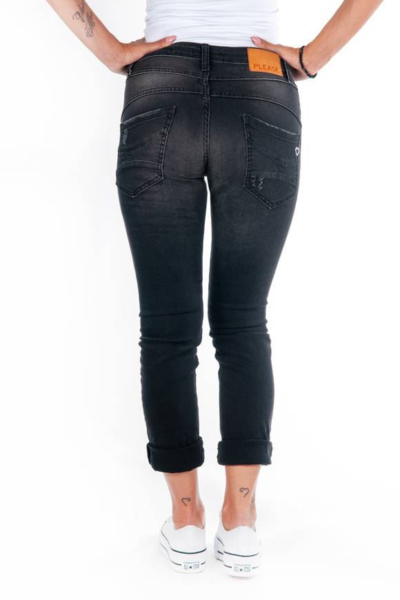 Please Jeans Please - Jeans P78 W4V - Nero Denim