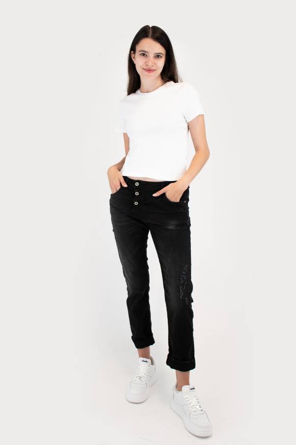 Please Jeans Please - Jeans P78 W4V - Nero Denim