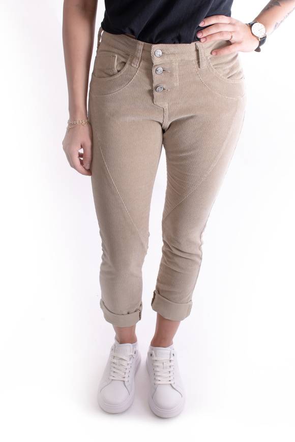 Please Jeans PLEASE PANTALONI CORD P78 - NOCCIOLA