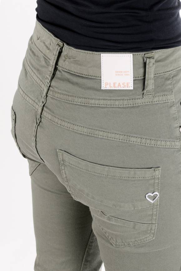 Please Jeans PLEASE - PANTALONI P78 N3N - MILITARE