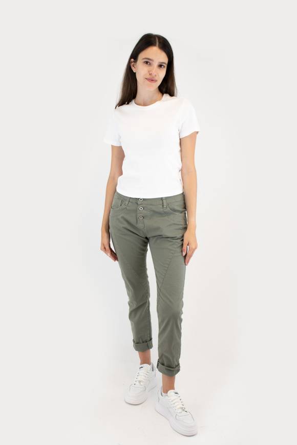 Please Jeans PLEASE - PANTALONI P78 N3N - MILITARE