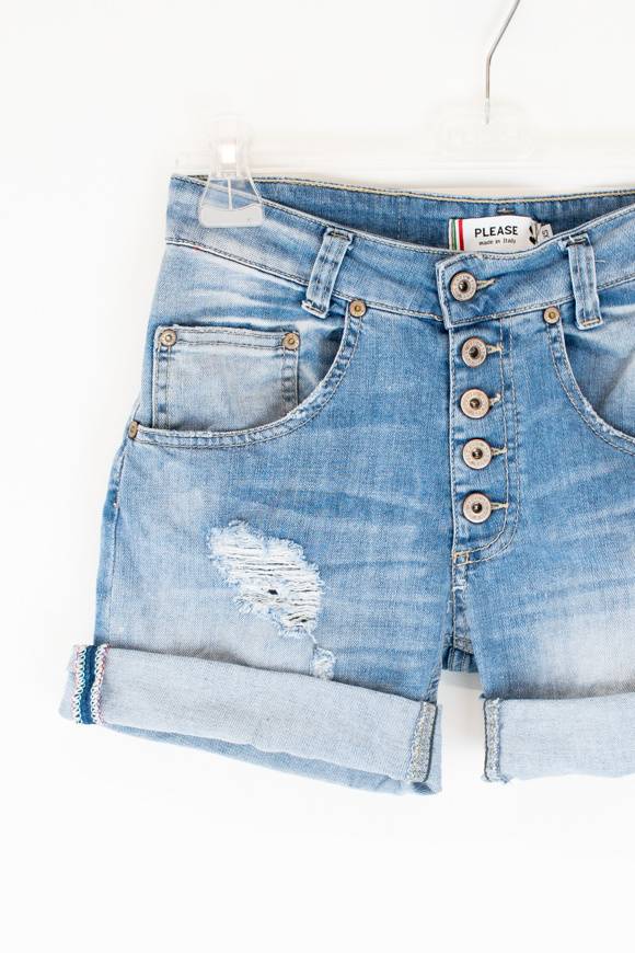 Please Jeans Please - Shorts P88 DQG - Blu Denim