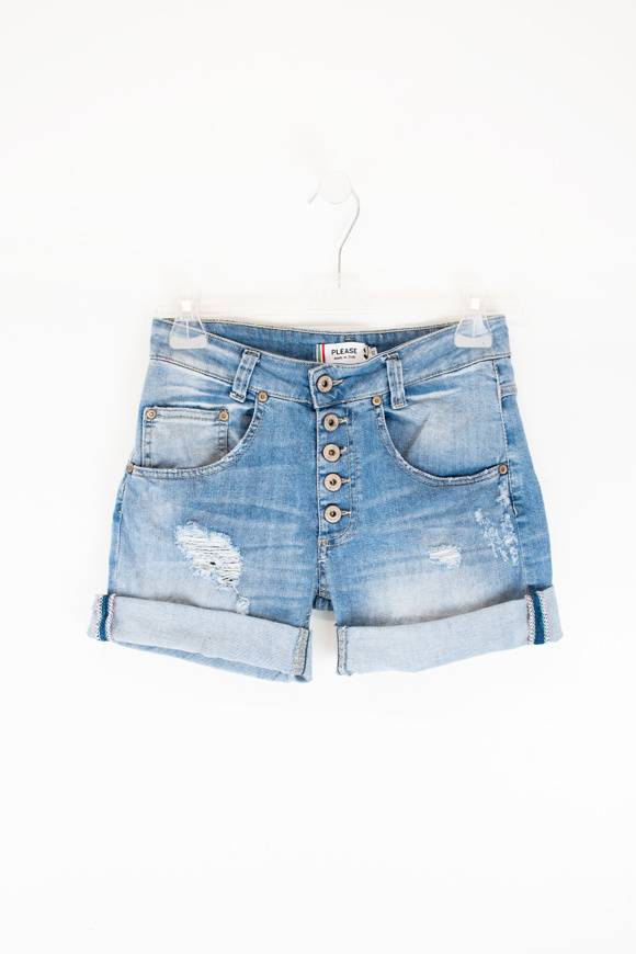 Please Jeans Please - Shorts P88 DQG - Blu Denim