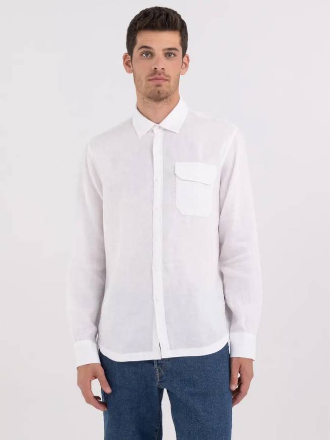 Please Jeans REPLAY CAMICIA - WHITE