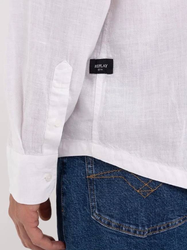 Please Jeans REPLAY CAMICIA - WHITE