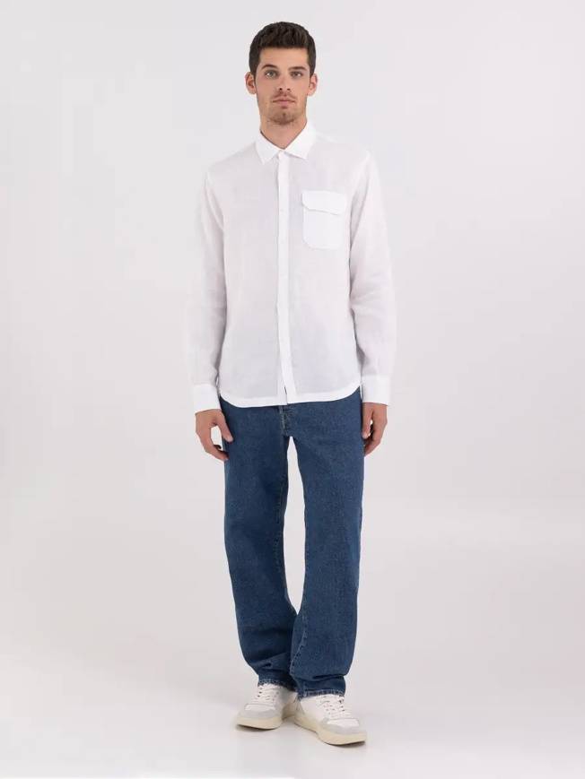 Please Jeans REPLAY CAMICIA - WHITE