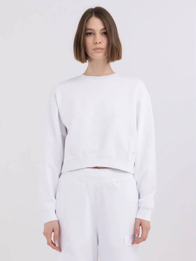 Please Jeans REPLAY FELPA CROPPED - WHITE