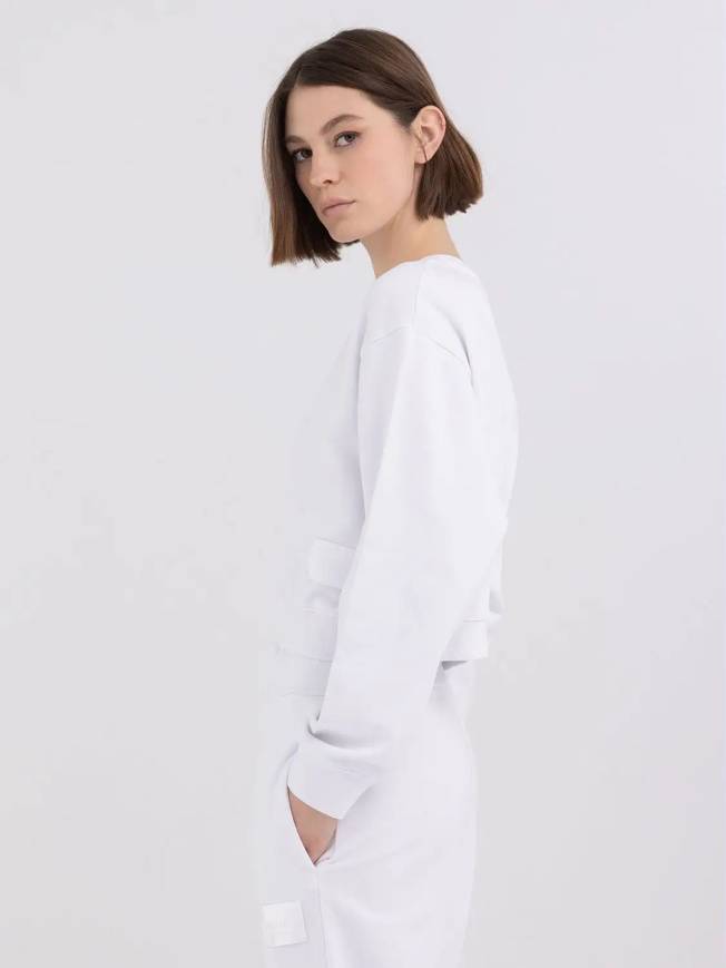 Please Jeans REPLAY FELPA CROPPED - WHITE