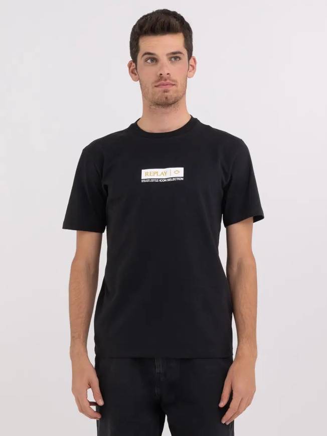 Please Jeans REPLAY T-SHIRT - M67 660 - BLACK
