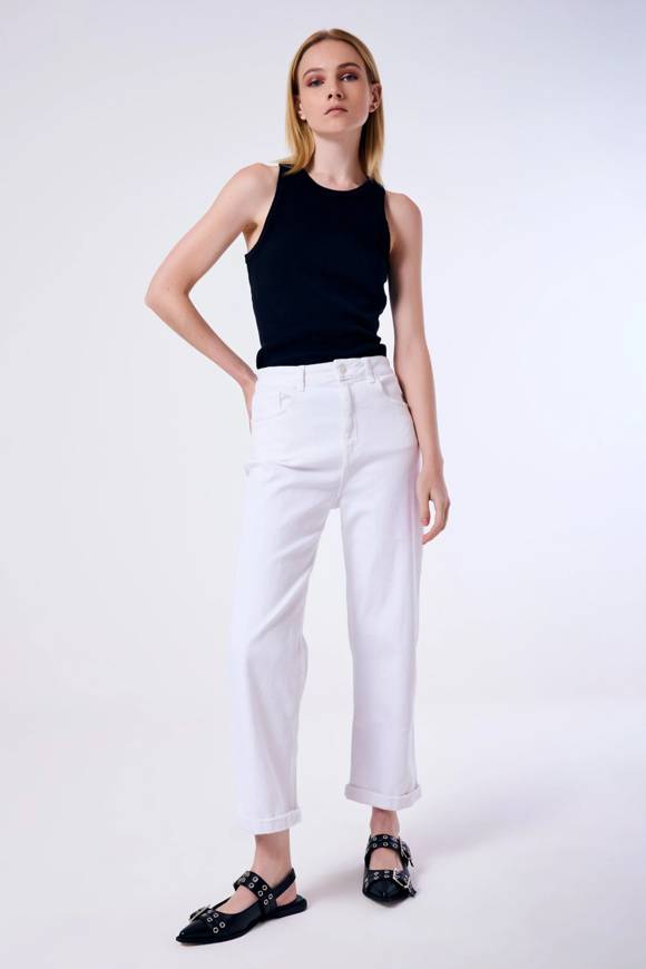 Please Jeans VICOLO TROUSERS KATE - DB5 141 - BIANCO