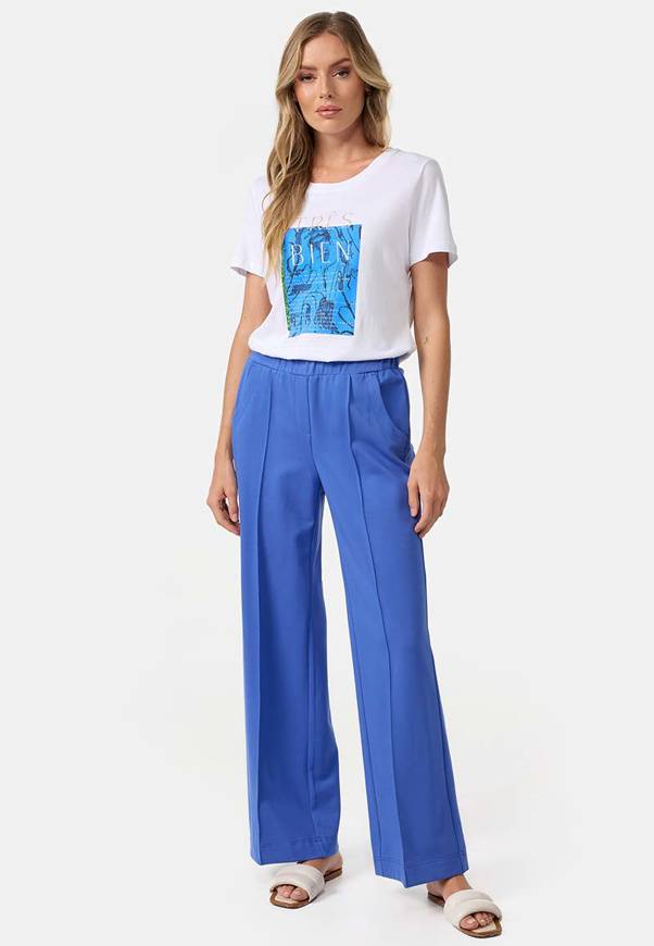 Please Jeans T-SHIRT CATNOIR IN MODAL CON STAMPA - AZZURRO TRES BIEN