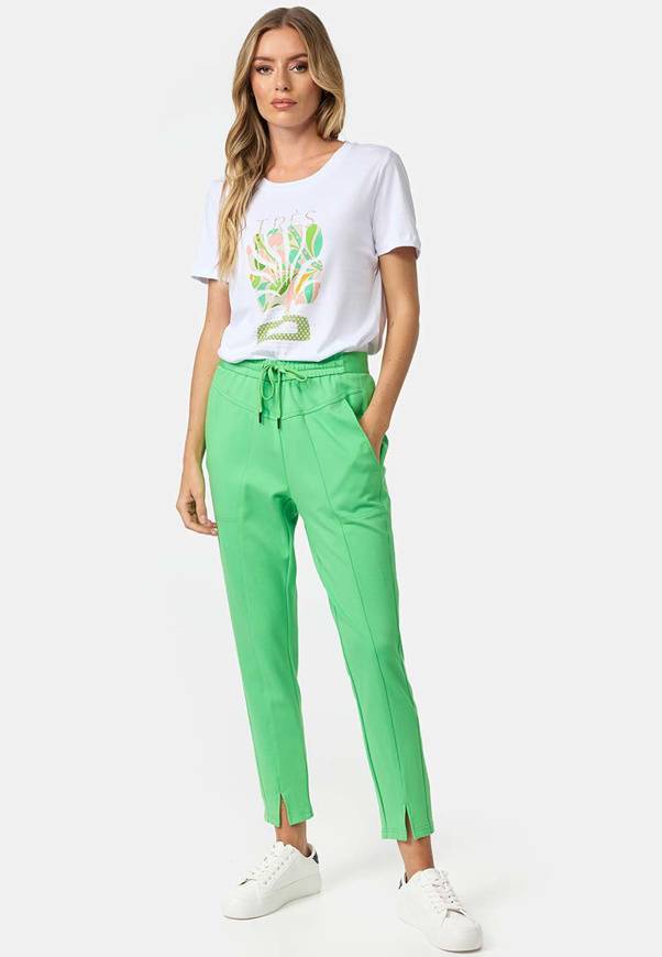 Please Jeans T-SHIRT CATNOIR IN MODAL CON STAMPA - VERDE TRES BIEN