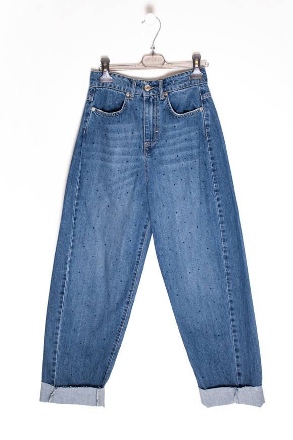 Please Jeans VICOLO DENIM JEANS GLITTER - DB5 191 - BLUE DENIM