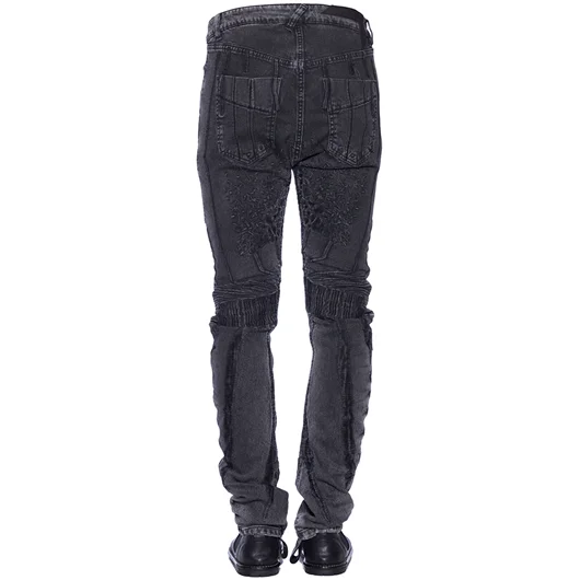 11 BY BBS 5 TASCHE IN DENIM RICAMATO