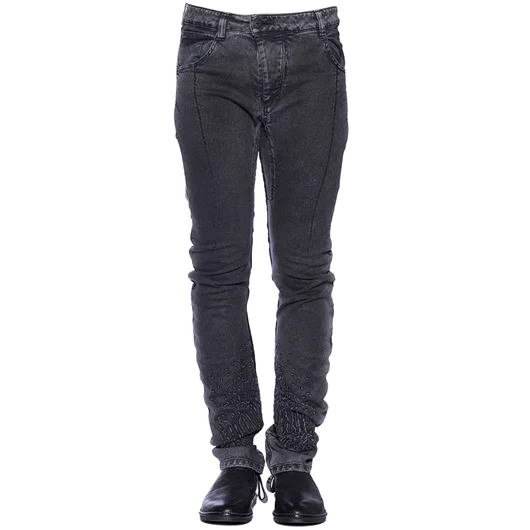 11 BY BBS 5 TASCHE IN DENIM RICAMATO