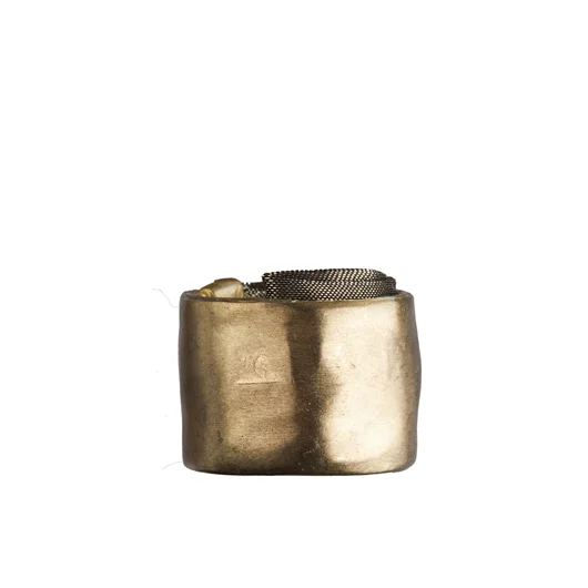 11X ARTWORKS ANELLO CON INTRECCIO DI SETA E RAME