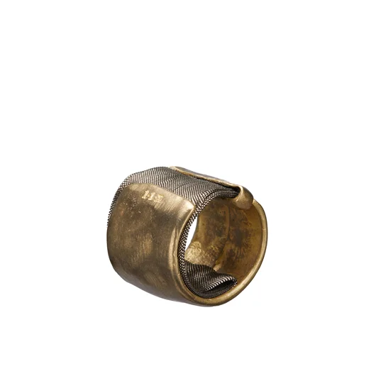 11X ARTWORKS ANELLO CON INTRECCIO DI SETA E RAME