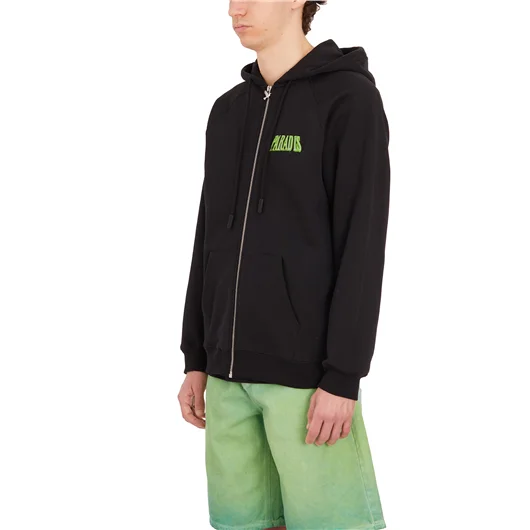 3PARADIS FELPA IN COTONE CON ZIP E CAPPUCCIO