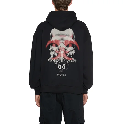 44 LABEL GROUP FELPA IN COTONE CON CAPPUCCIO