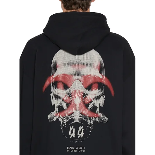 44 LABEL GROUP FELPA IN COTONE CON CAPPUCCIO