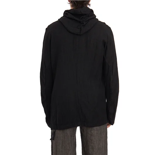 69 BY ISAAC SELLAM FELPA COLLO CON ZIP E CAPPUCCIO