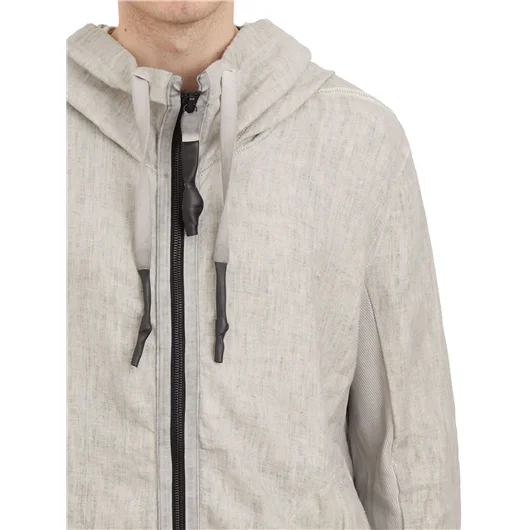 69 BY ISAAC SELLAM FELPA CON ZIP E CAPPUCCIO