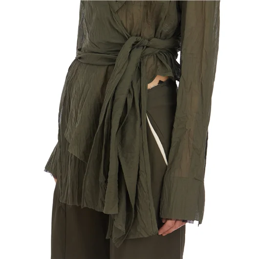 ALESSANDRA MARCHI CAMICIA KIMONO IN COTONE