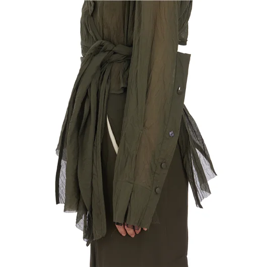 ALESSANDRA MARCHI CAMICIA KIMONO IN COTONE